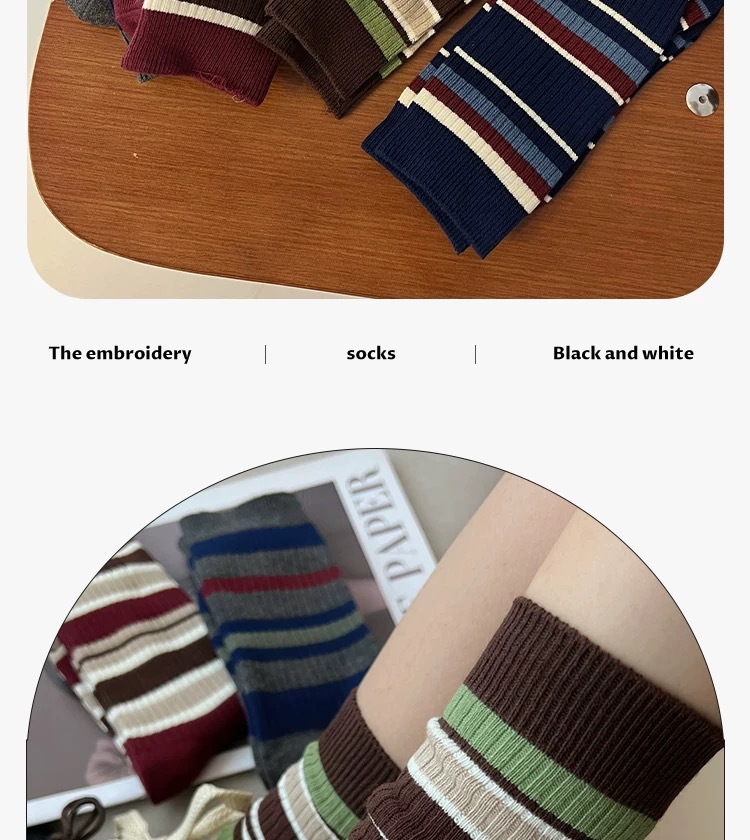 Calcetines stand one piece generation vintage crash color calcetines rayas medias de mujer ins tidal otoño invierno algodón personalidad academia viento largo staps staps calcetines one piece generation pic 14
