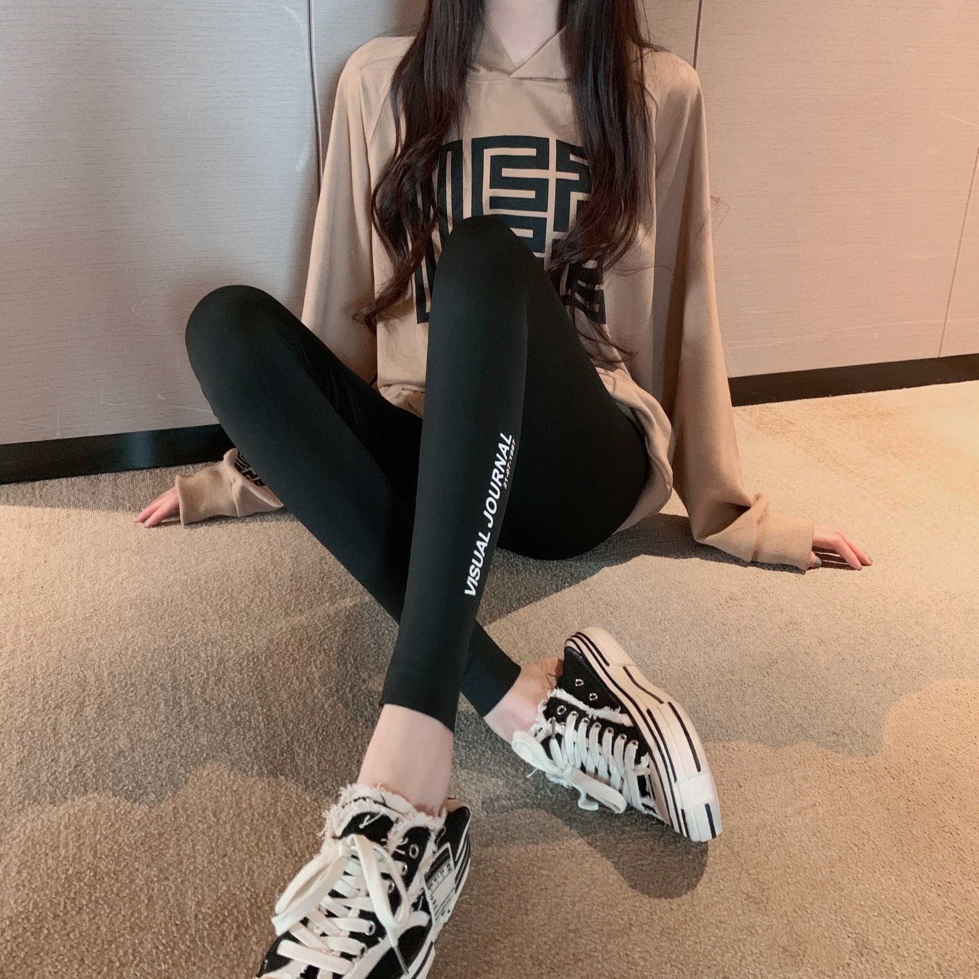 Three-point shark pants leggings for women, five-point summer thin tight-fitting outerwear, and nine-point letter-shaped belt-cinching and hip-lifting Barbie pants pic 77