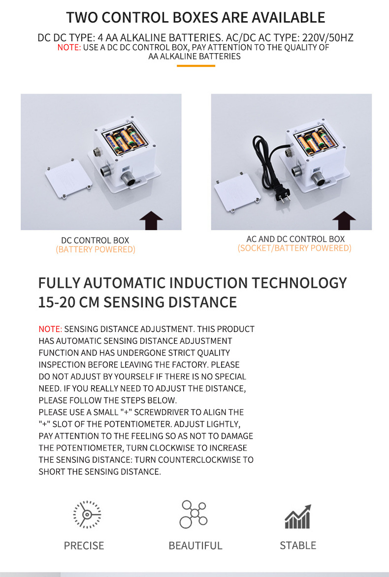 Intelligent sensor faucet, fully automatic washbasin faucet, single hot and cold bathroom washbasin, all-copper bathroom faucet pic 37