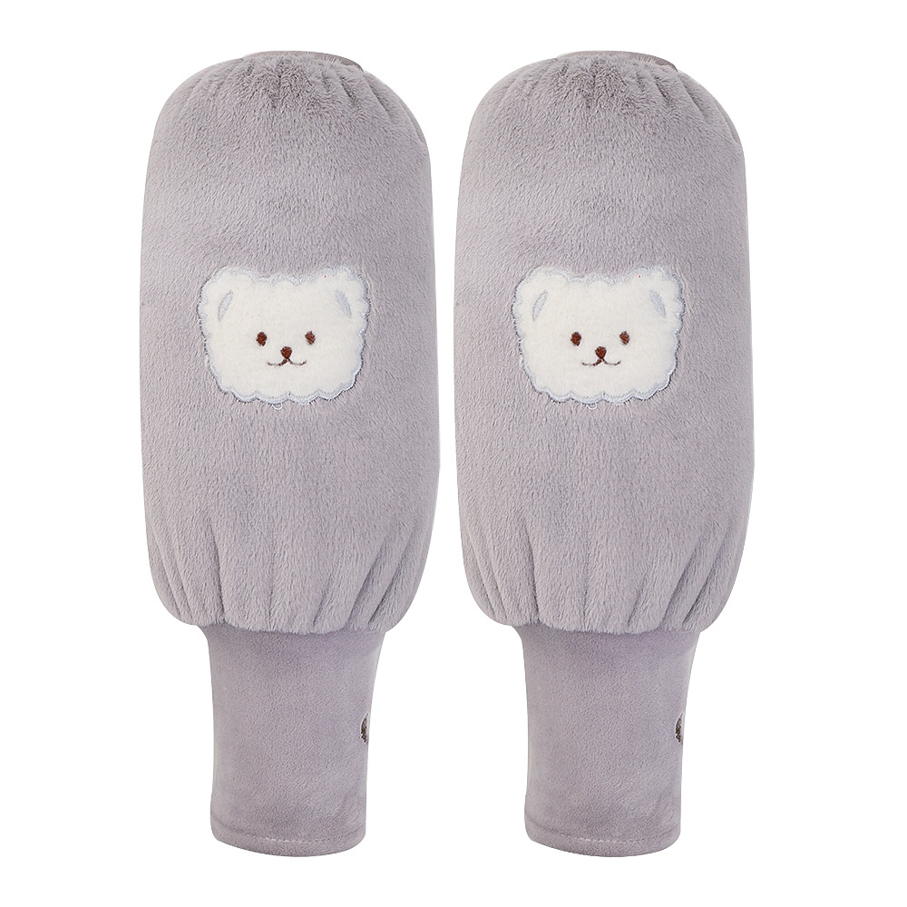 Cute warm hand sleeves for women, long work anti-dirt sleeves, student sleeves, winter two-in-one plush gloves sleeves pic 23