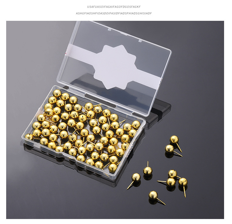 Cross-border direct power supply, rose gold-plated Earth nail box set, cork board imitation gold picture nail, InS-style photo wall nail pic 9