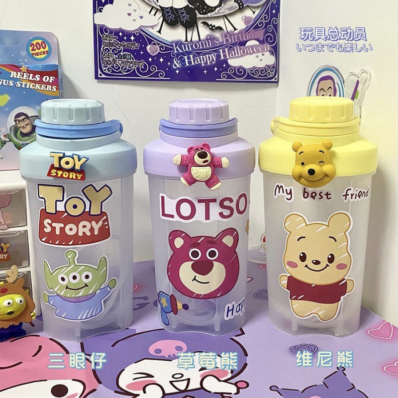 Yugui Dog transparent large-capacity plastic water cup, cute water bottle cup, portable summer student water bottle, casual cup pic 8