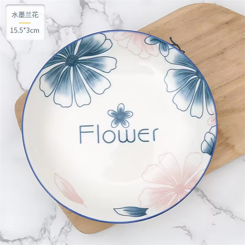 6.25-inch ceramic plates, first-grade round plates, ceramic fruit plates, bowls, plates, rice plates, tableware, vegetable basins, Yiwu products pic 39