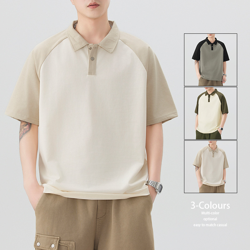 一件代发短袖t恤男士夏季衣服2025新款半袖大码潮牌男装休闲体恤详情2