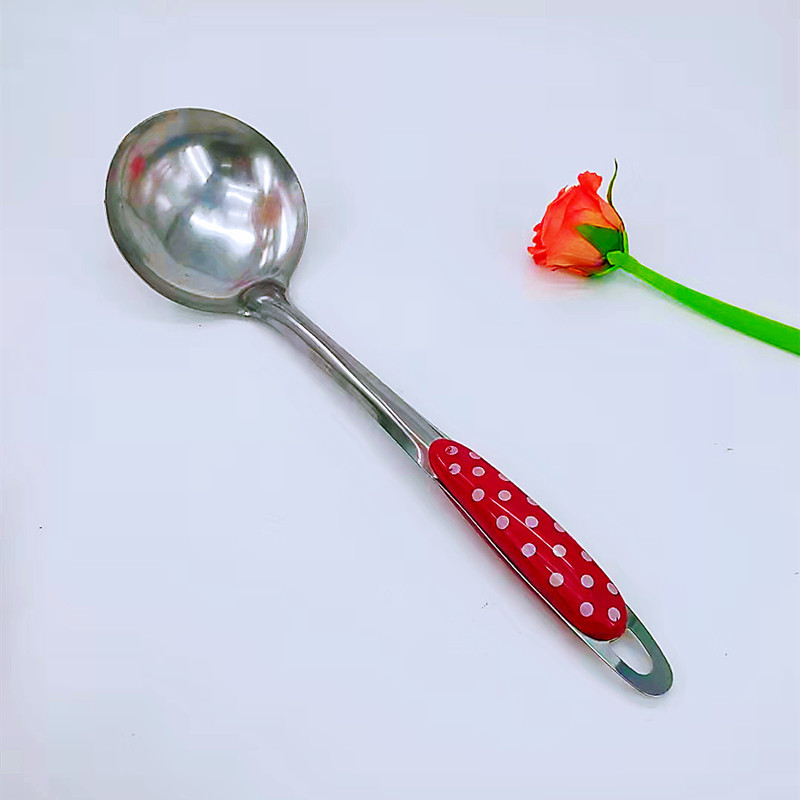 Factory direct sales of large stainless steel soup spoons, large rice spoons, large strainers and spatulas, and wholesale kitchenware pic 4