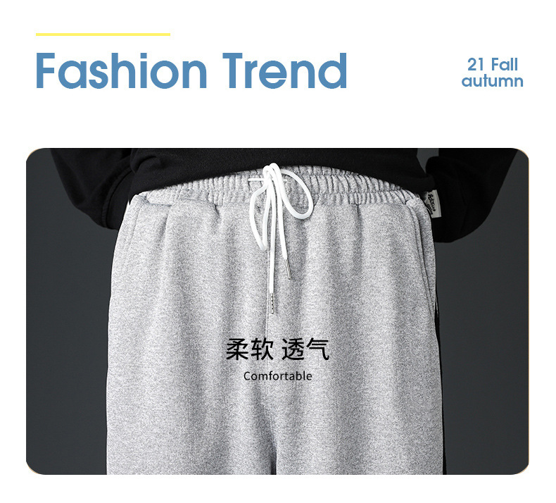 Waffle Casual pants for Men Spring/Autumn 2023 New trendy skinny sweatpants, drawstring loose sport pants for men pic 34