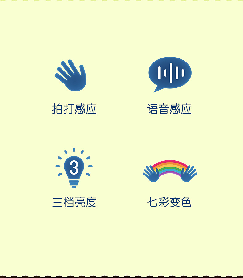 新款龙年伴手礼年会拍拍小夜灯充电七彩灯光语音氛围伴睡灯礼品详情2