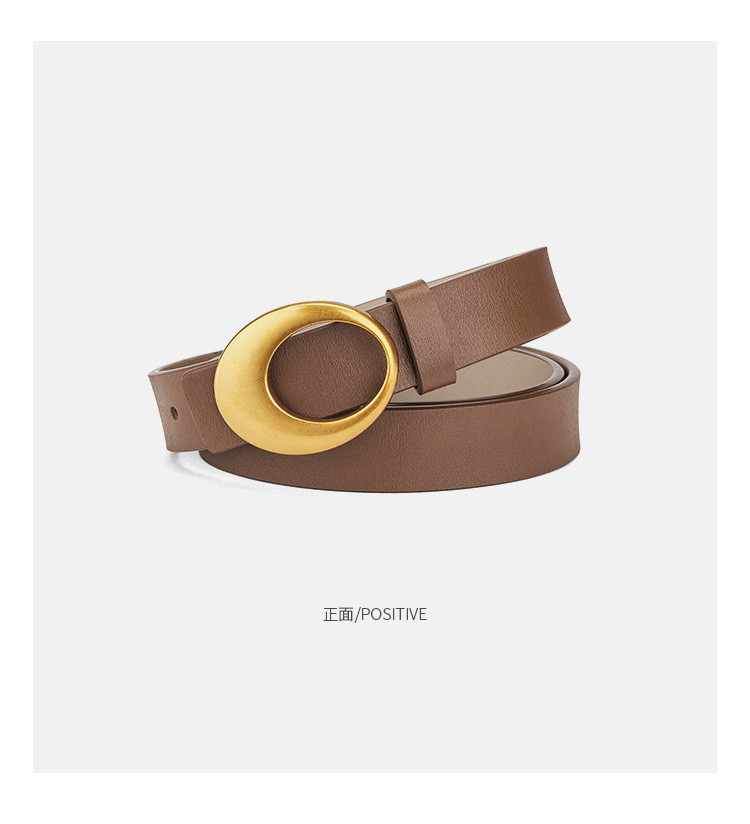 The new no-layer genuine leather belt for women features a simple double-sided design with fashionable and versatile cross-border decorative belts for women pic 30