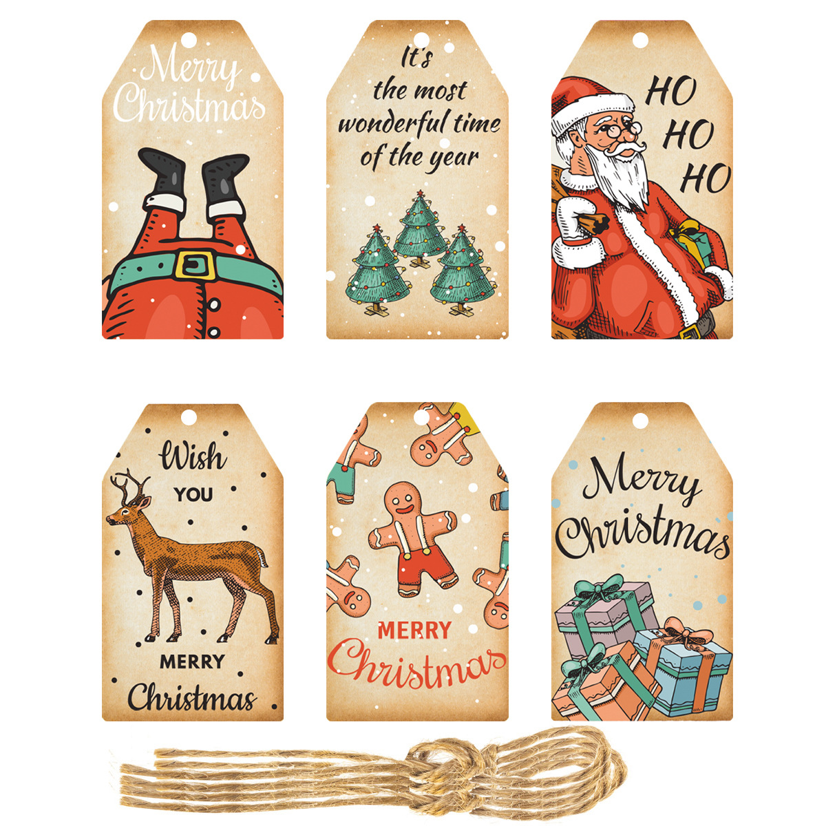 2023新品圣诞节派对纸质圣诞老人圣诞树装饰门挂场景布置挂件吊饰详情1