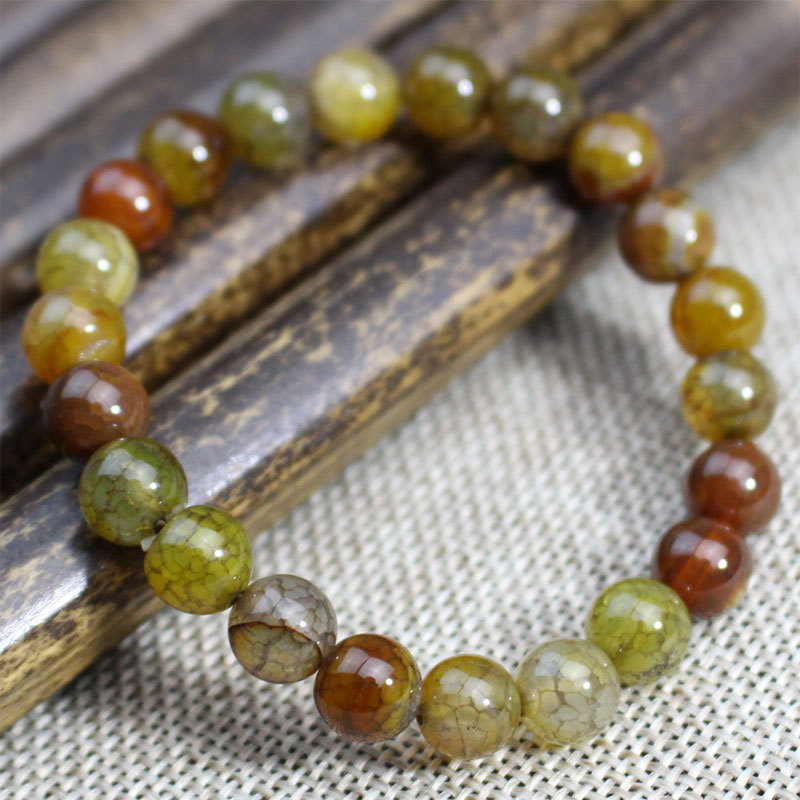 龙纹玛瑙手链男女简约百搭创意佛珠原石玉髓手串水晶饰品厂家批发详情4