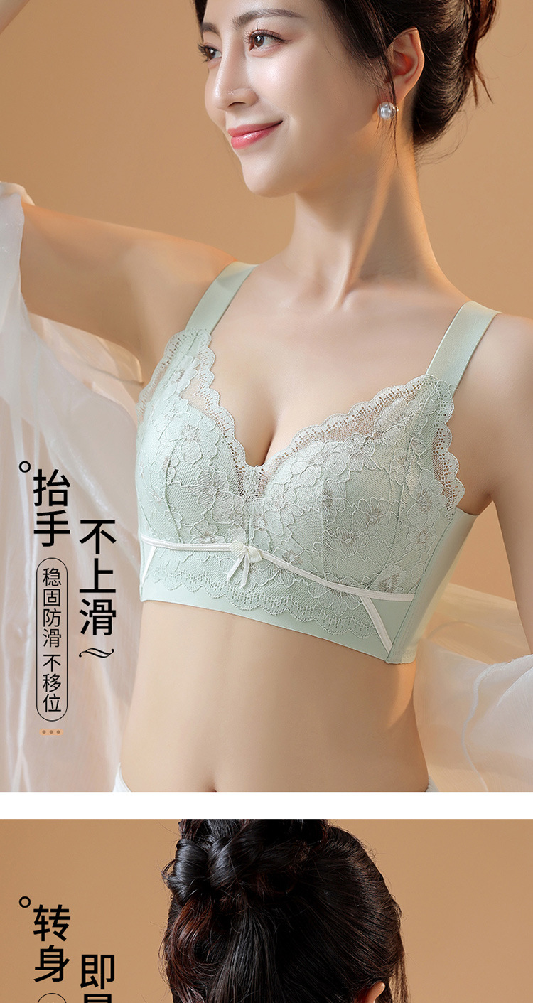 超薄款内衣女大胸显小胸文胸大码调整型聚拢收副乳矫正防下垂胸罩详情13