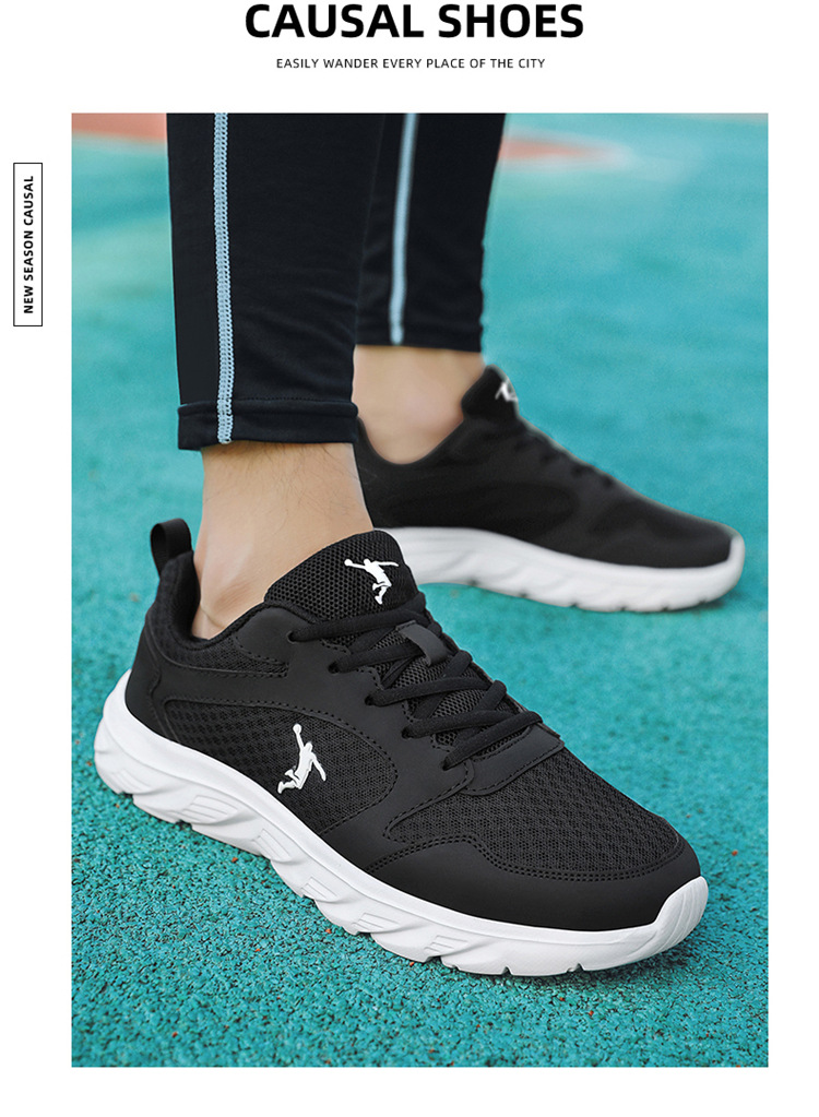 男鞋透气跑步网鞋网面休闲鞋男士运动跑步鞋轻便防滑皮面运动潮鞋详情18