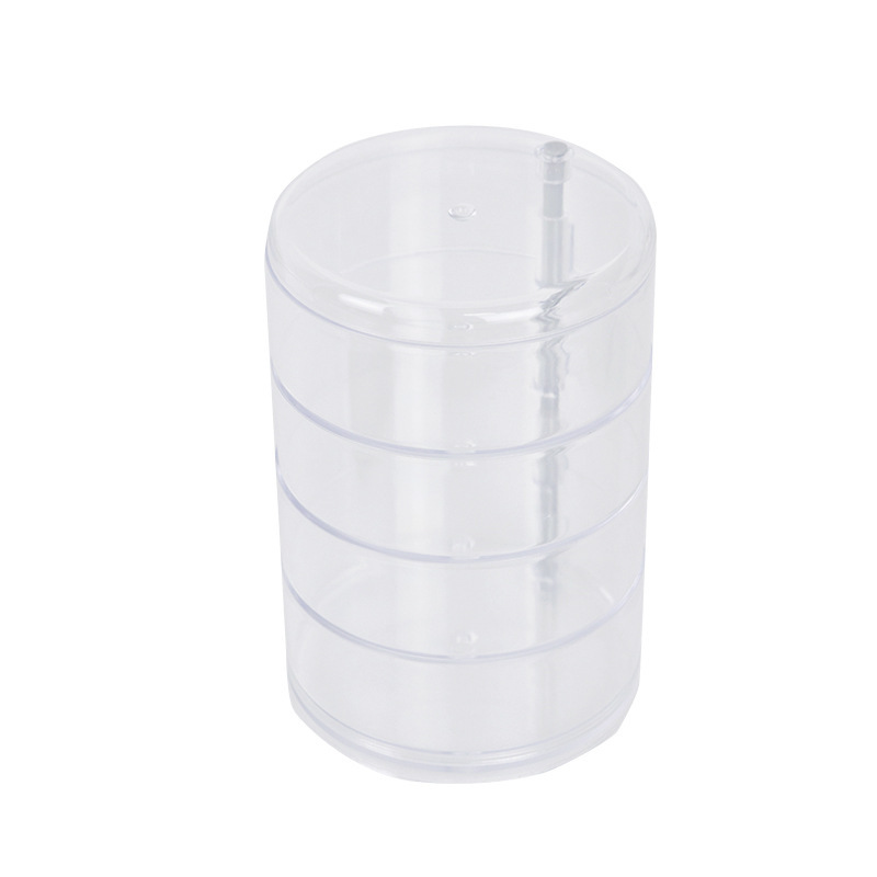 Transparent cosmetic dust-proof and rotatable headband box accessory display stand pic 5