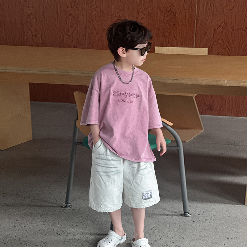 男童夏季新款t恤2025儿童夏装休闲纯棉短袖T男孩印花上衣织里童装详情13
