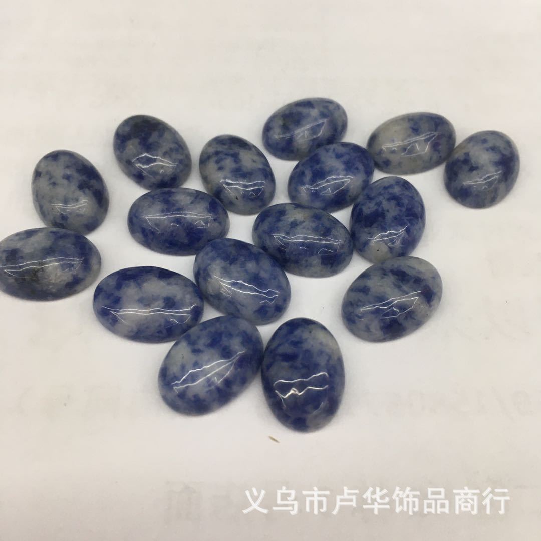 The manufacturer is selling a new type of white dot LAN Dan shaped ring face, European and American fashionable crystal bare stone gemstone handicrafts wholesale pic 2