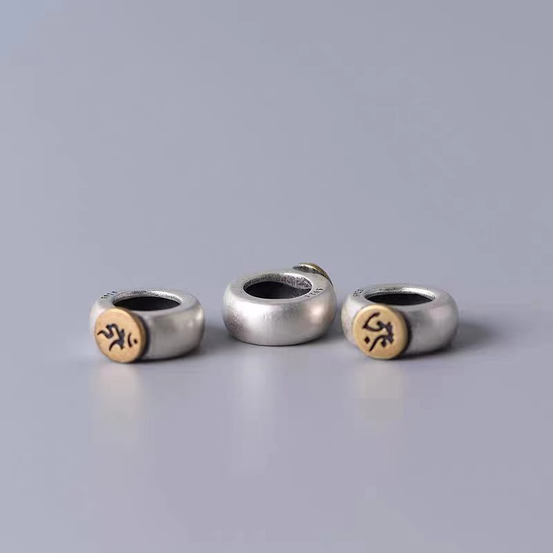 925银心咒配饰十二生肖守护神本命佛梵文隔珠diy手链珠详情14