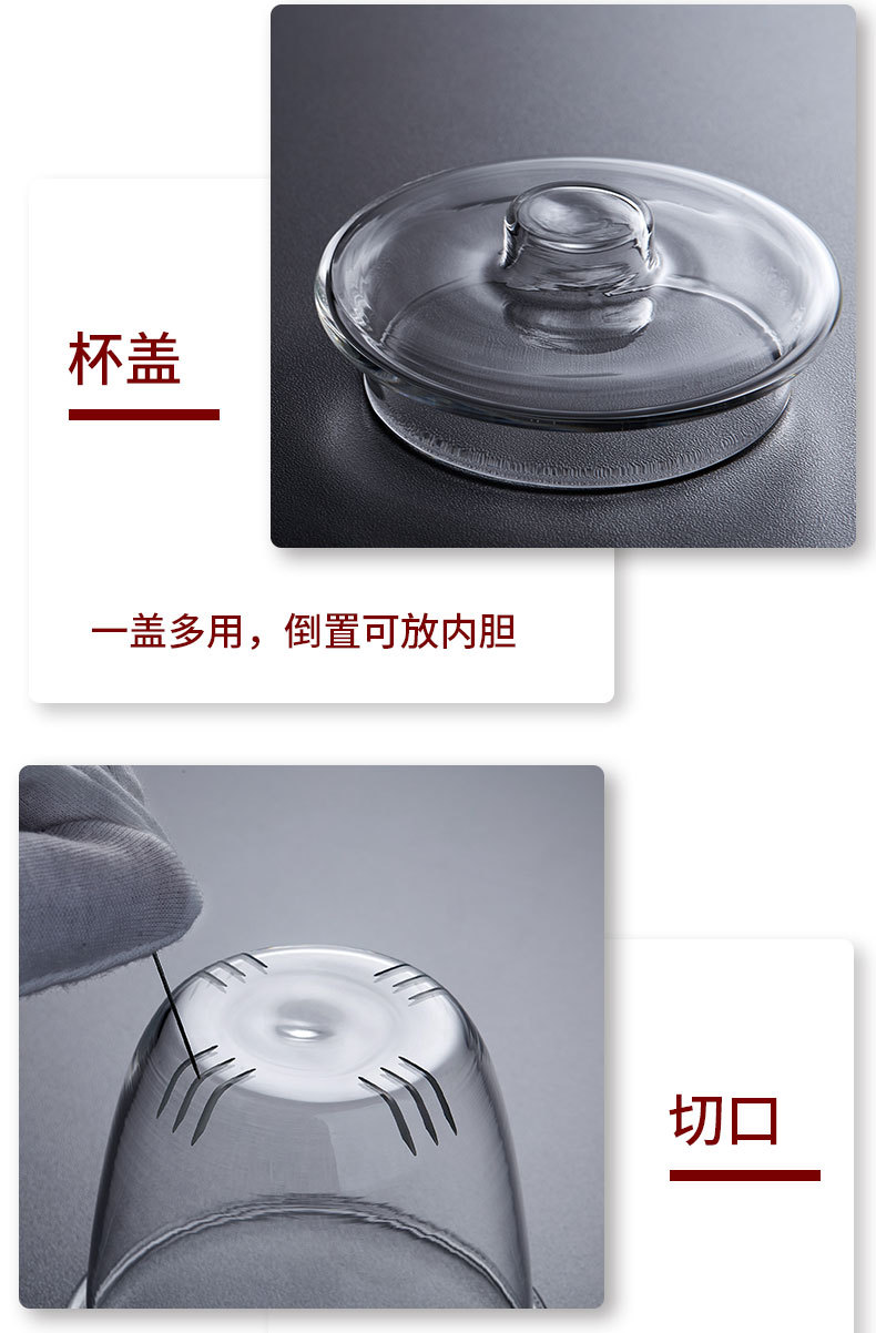 Glass teapots, heat-resistant high-temperature flower teapots, household tea-water separation and brewing teapots, Arabic teapots pic 9