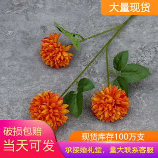 3头钻石玫瑰仿真花涂层布婚庆婚礼装饰插花酒店家居摆设户外拍摄详情3