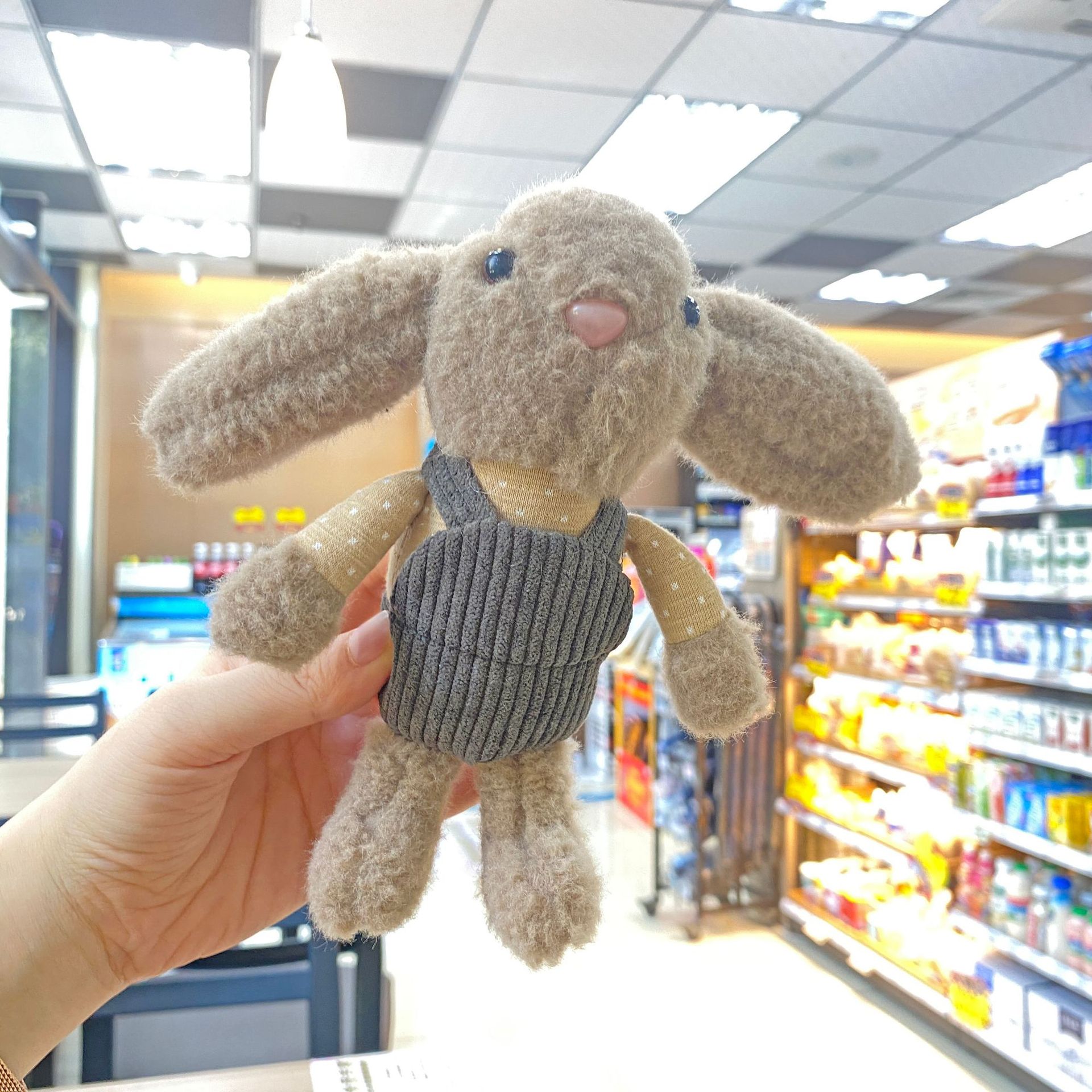 Cartoon plush rabbit pendant strap, cute and soft rabbit keychain pendant, figurine backpack decoration pendant pic 4