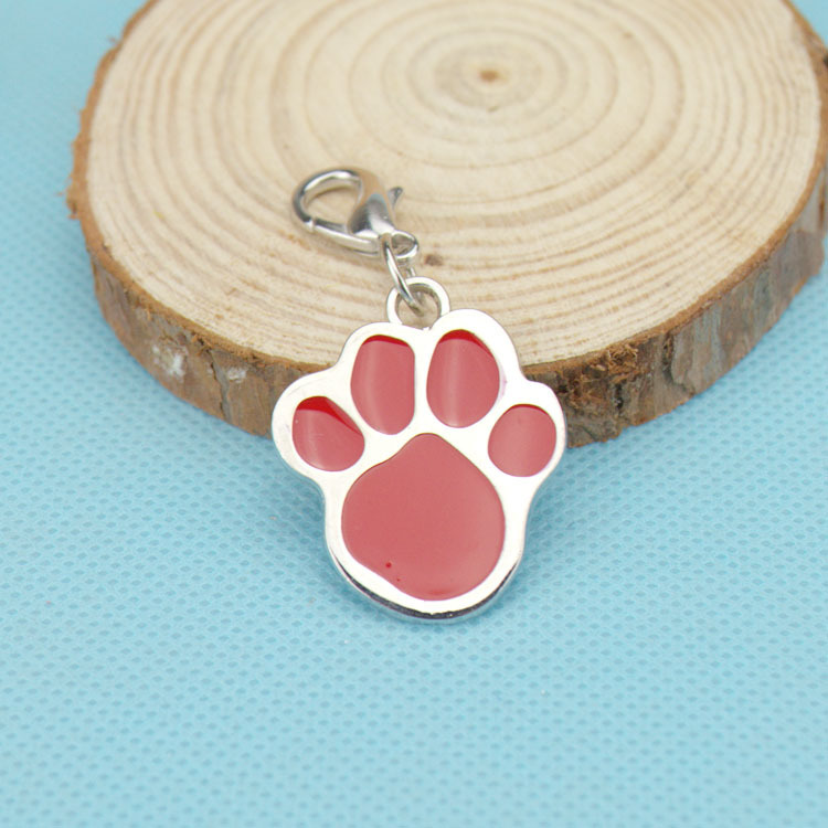 Cross-border best-selling pet dog brand 8-color footprint pet jewelry pendant, anti-loss engraved dog pendant, pet accessory pic 7
