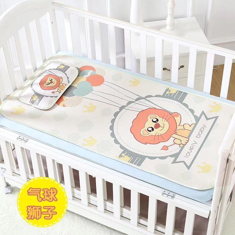 婴儿凉席带枕头新生儿冰丝席儿童夏季午睡席透气 婴儿床宝宝凉席详情3