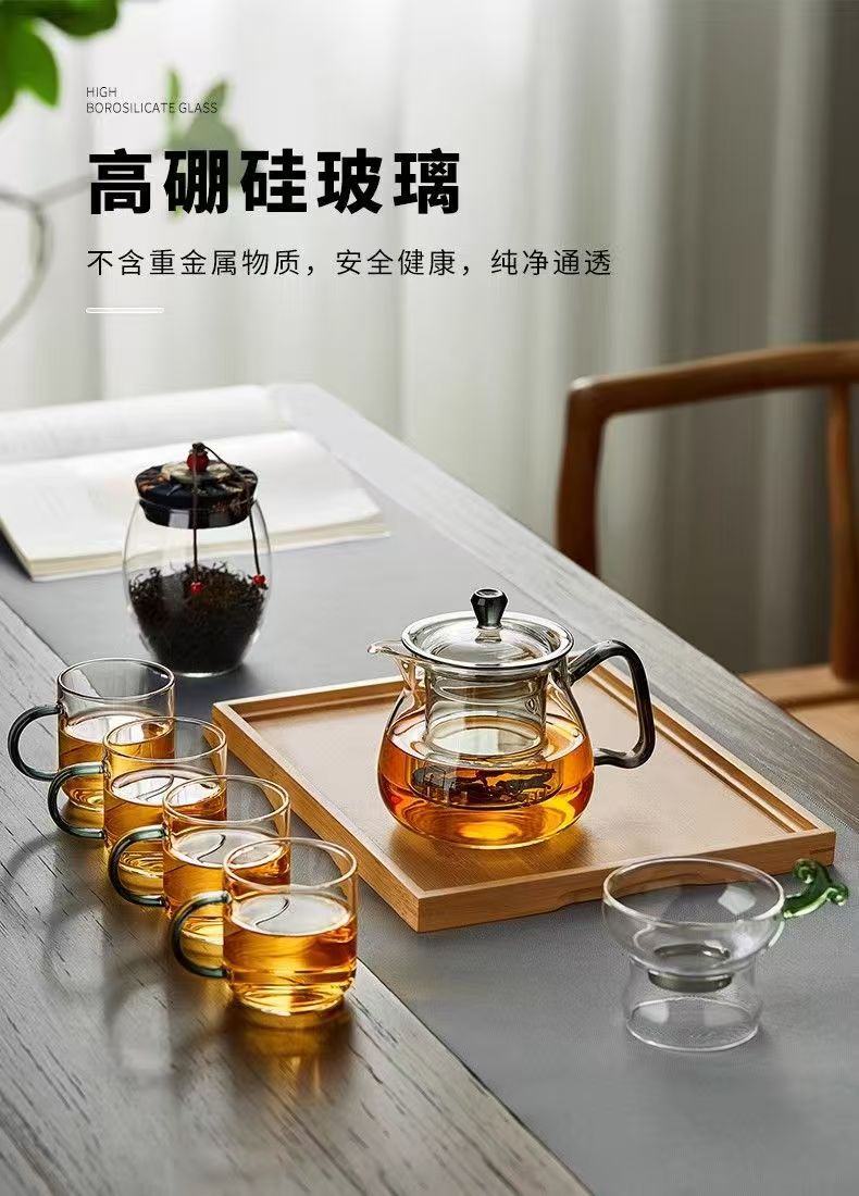高硼硅玻璃绿茶壶家用泡茶壶日式花茶泡茶茶具耐高温加厚雨润壶详情14