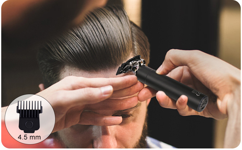 HATTEKER multi-color oil-tipped engraved scissors, full-body water-washable shaped clippers, portable USB charging multi-color simple hair clippers, cross-border trade pic 9