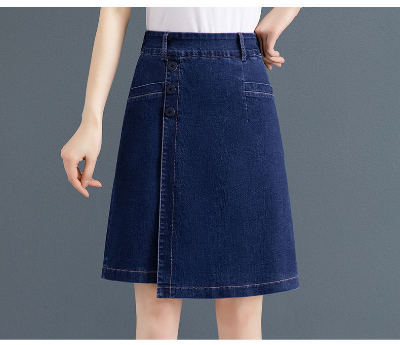 女士裙裤女新款夏一体夏高腰夏季女薄款a字短裤开叉牛仔裙女详情15