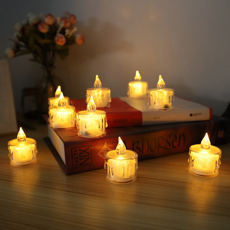 LED electronic candles, transparent shells, tea wax, smokeless tea wax, tearful tea wax, decorative handicrafts and ornaments pic 2