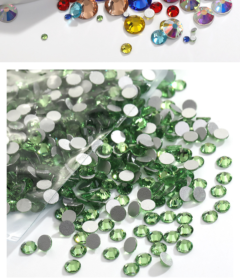 国贸A钻超闪玻璃钻手机壳贴钻服装饰品发饰diy饰品配件圆形平底钻详情15