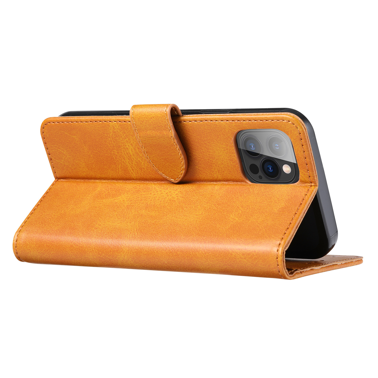 Suitable for iPhone15 wallet case, 8Plus phone case, calfskin genuine leather protective case, and SIM card for iPhone7 pic 23