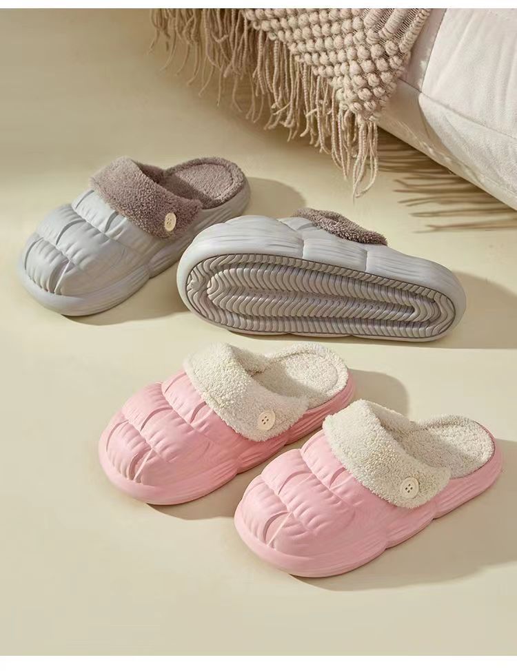 可拆卸棉拖鞋女踩屎感厚底家用居家毛拖鞋加厚保暖情侣月子棉拖鞋详情15