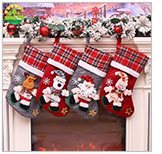Christmas stocking series, Christmas stockings, dancing dolls, fences, Santa Claus, snowmen, gift stockings, candy stockings pic 11