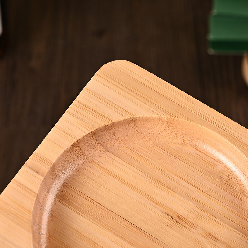 Factory-customized creative new Chinese-style wooden ashtrays, simple and modern Japanese-style wooden ashtrays, square ebony wood, national trend pic 3