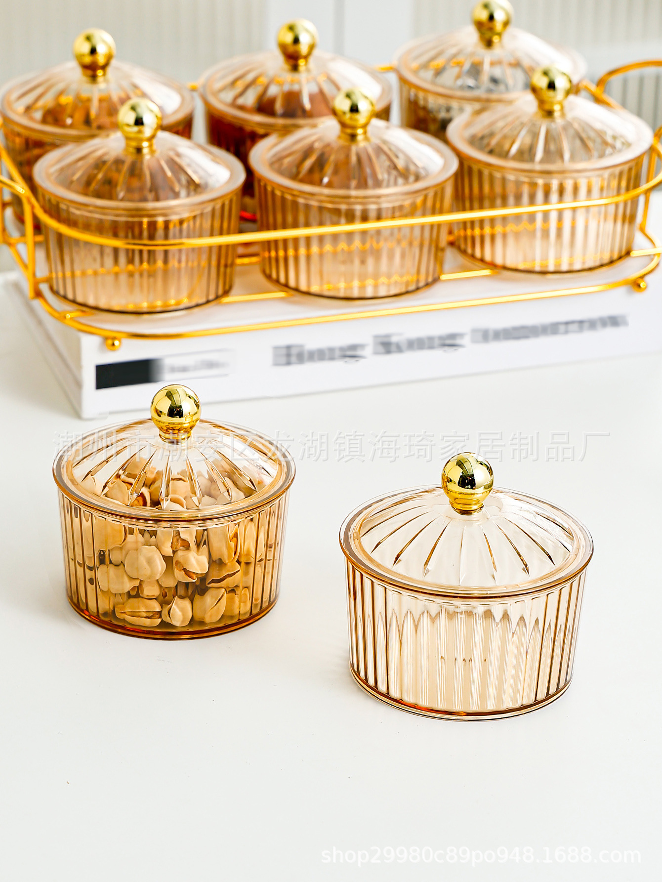 轻奢水果盘家用客厅茶几零食摆放盘高档分格果盘坚果干果盘糖果盘详情7