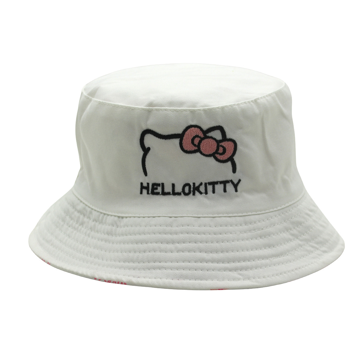 外贸新款库洛米双面戴卡通刺绣渔夫帽动漫周边印刷遮阳帽男女盆帽详情18