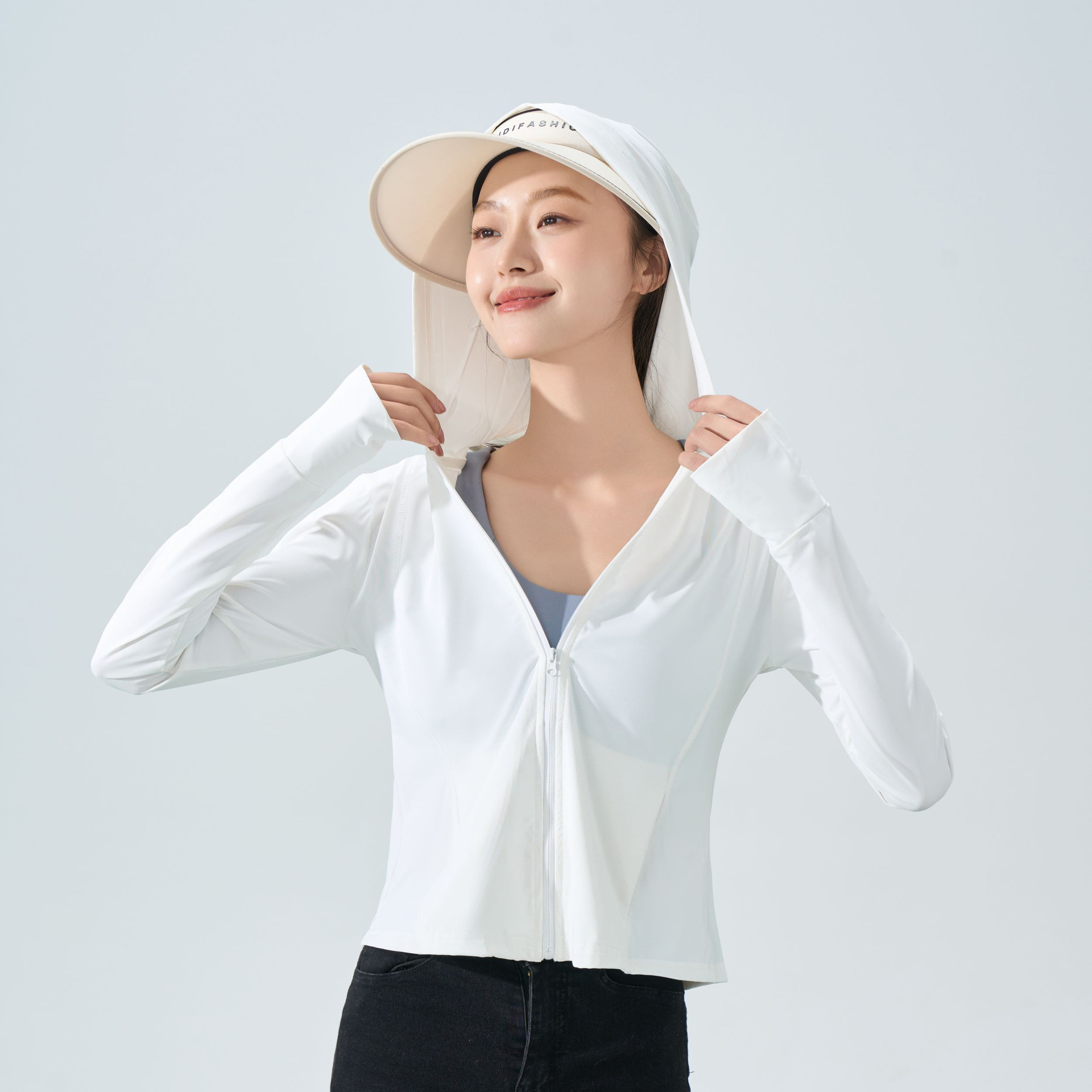 【面膜冰冰裤】夏女裤新款面膜防污防晒大码烟管九分休闲冰冰裤女详情6