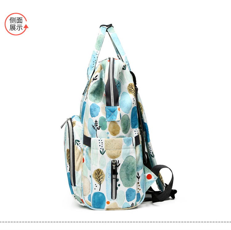 Wholesale of new mom bags, large-capacity waterproof double-shoulder baby bags with baby bottles and diapers, ultra-light mom baby bags pic 21