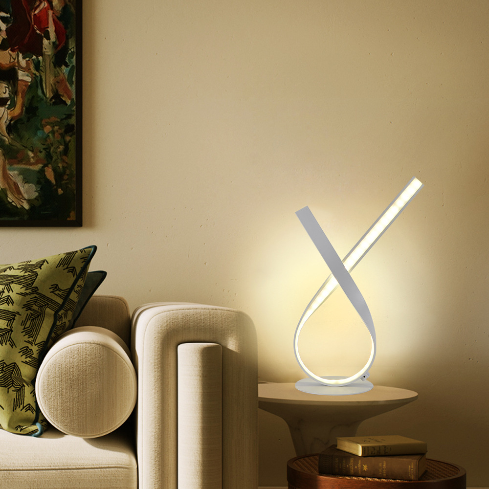 Creative, fashionable and personalized desk lamp for foreign trade, simple, romantic and warm bedroom, remote control dimming, smart APP, color-changing light RGB pic 15