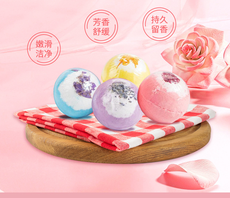 富沃跨境干花浴盐球精油球泡澡香薰玫瑰干花源头工厂现货批发详情6