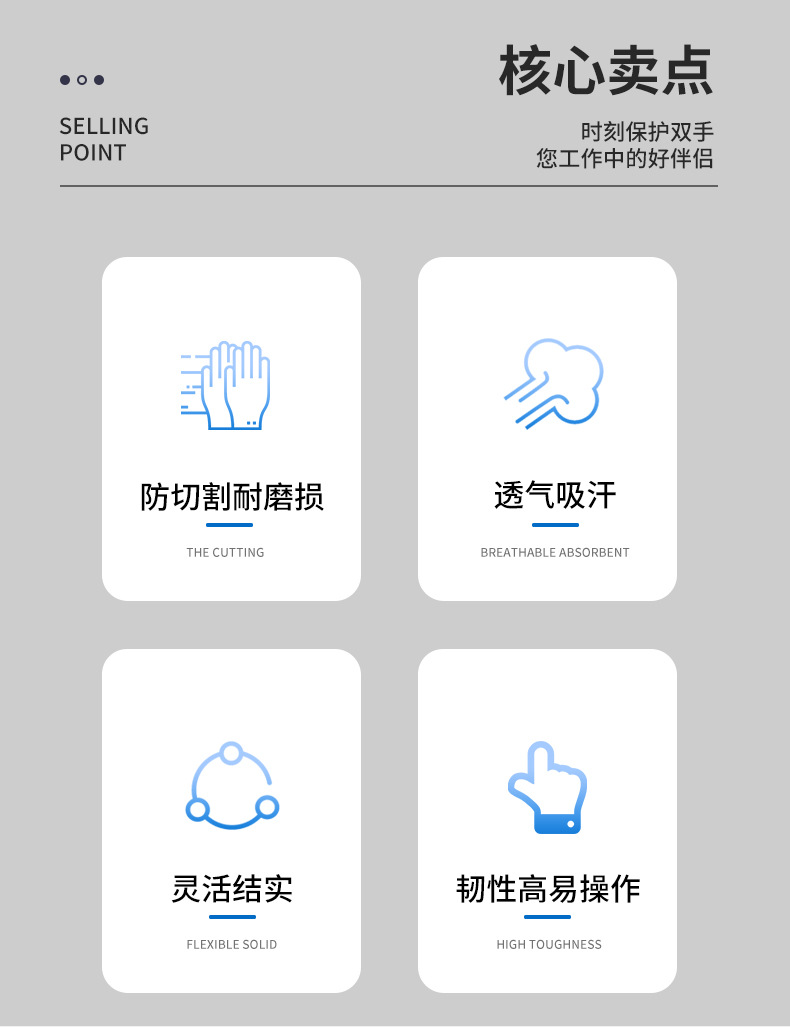 Seamless woven wear-resistant gloves for industrial buildings, anti-cutting gloves, leather-coated sweat-absorbing and breathable protective gloves for automobile factories pic 5