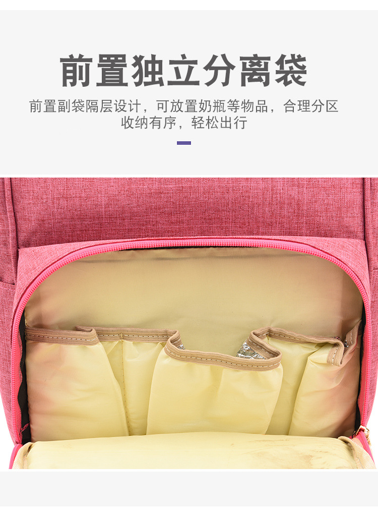 New Korean-style fashionable two-piece set of mother and baby bag, large-capacity multi-functional mother and baby bag, and double-shoulder mommy bag for going out pic 5