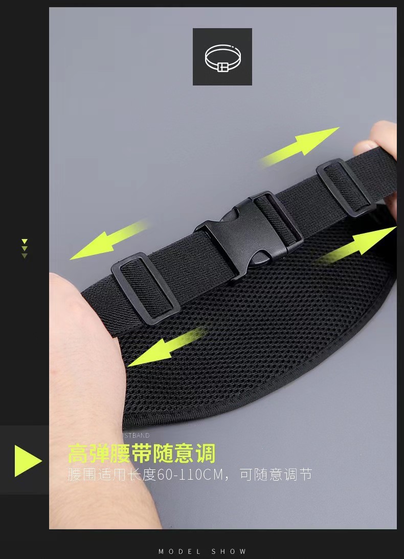 New outdoor sports waist bag, fitness running, mobile phone waist bag, waterproof, large capacity, multi-functional, close-fitting and ultra-thin waist bag pic 11