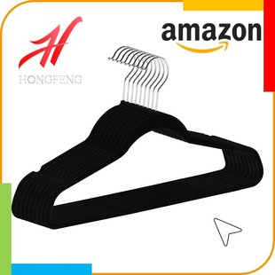Factory wholesale ABS flocking anti-slip clothes hangers, clothing store organization, seamless storage, home clothes hanging, magic clothes rack pic 2