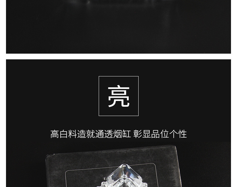 Green Apple Classic ashtray Square Wheel Ashtray YG1016 series wholesale Creative transparent ashtray for hotel and household use pic 7