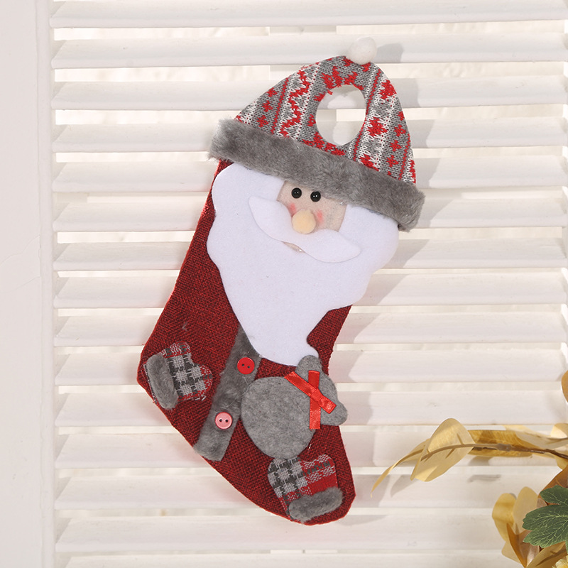 New medium-sized Christmas socks, Christmas cartoon decorative socks, gift bags, candy bags, socks, Christmas gift bags and pendants pic 8