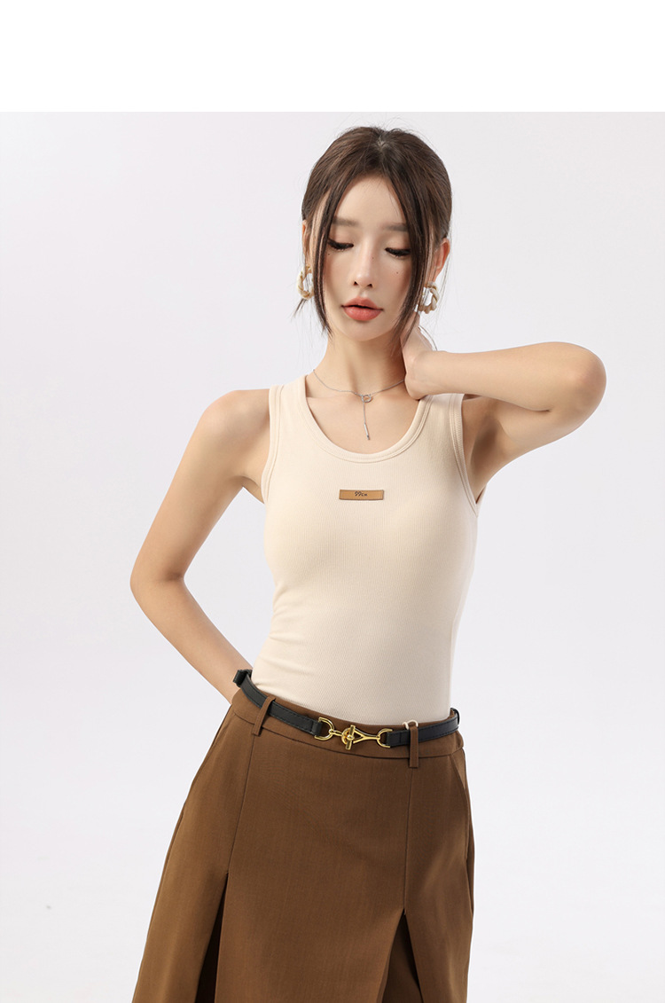 300g cashmere thermal vest for women, one-piece with chest pad, winter thickened and fleece base suit, inner top pic 10