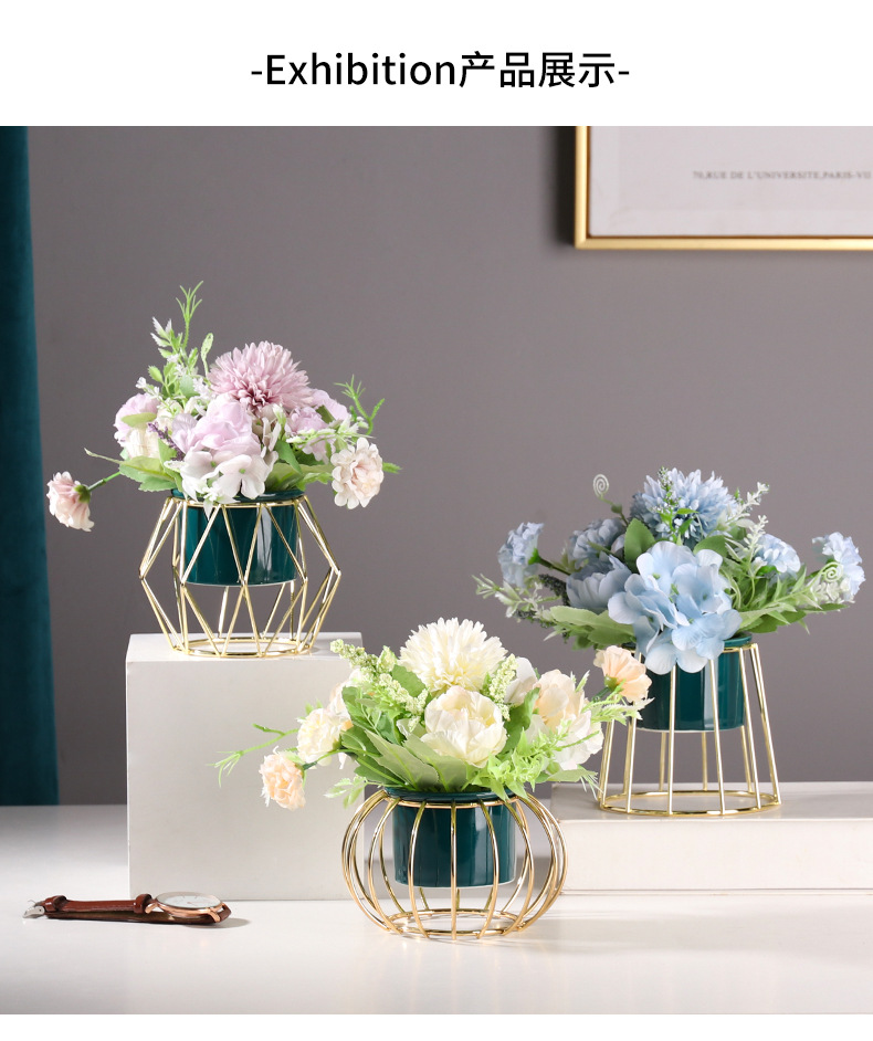 Light luxury home artificial potted plant artificial flower small ornaments, living room and dining room table decoration artificial flowers and artificial plant potted plants pic 9