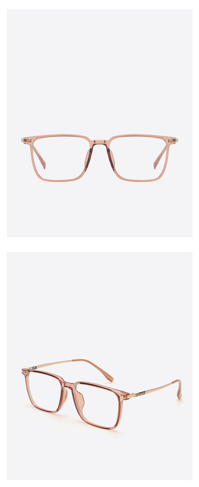 8108TR90 square, ultra-light, soft, transparent, anti-blue light, high-end look, business student female glasses frame pic 18