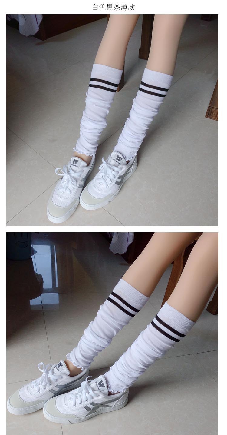 Spring and summer ultra-thin transparent sun protection thigh-high socks, knee-length knitted yoga, dance, cycling socks, air-conditioned room warmth and leg protection pic 9